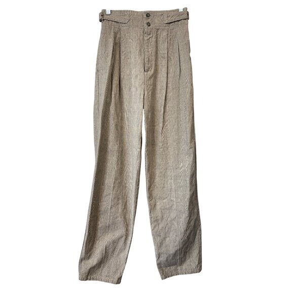 Vintage 90s Calvin Klein Sport Side Buckle Pant Size 10 Black White Plaid NEW - Picture 1 of 8